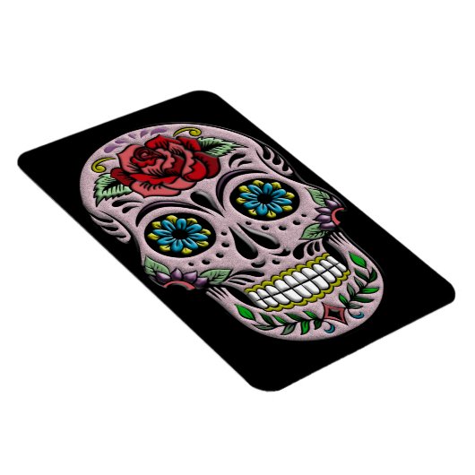 Retro Goth Sugar Skull Magnet (Rechte Seite)