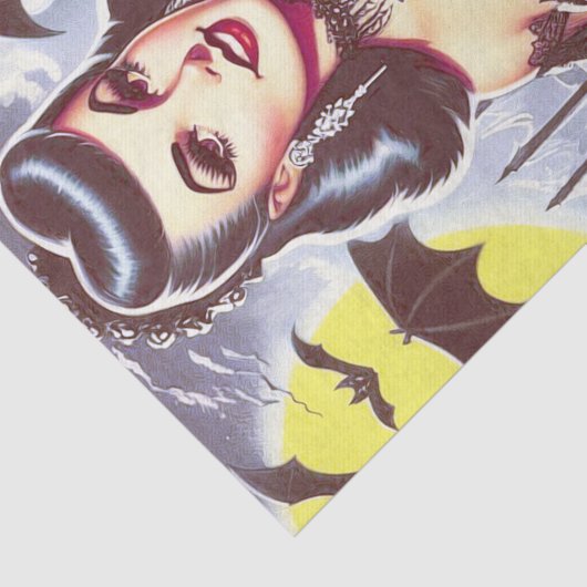 Retro Goth Vampire Button-up Seidenpapier (Ausschnitt)