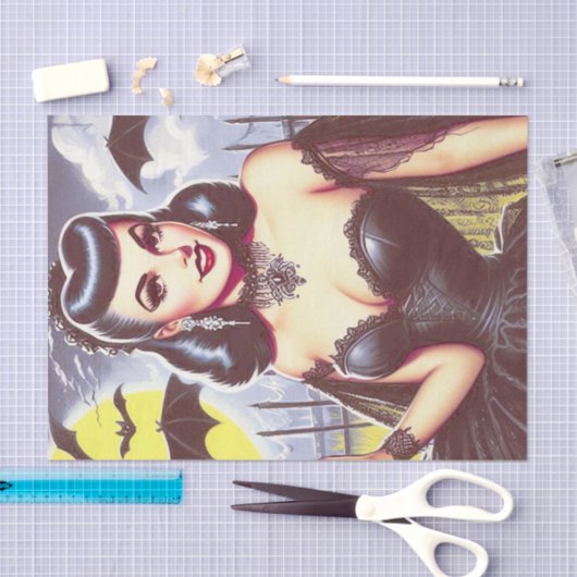 Retro Goth Vampire Button-up Seidenpapier (Handwerk)