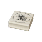 Retro Gothic Dark Hello Baby Shower Gummistempel (Stempel)