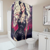 Retro Gothic Girl Duschvorhang (Beispiel)