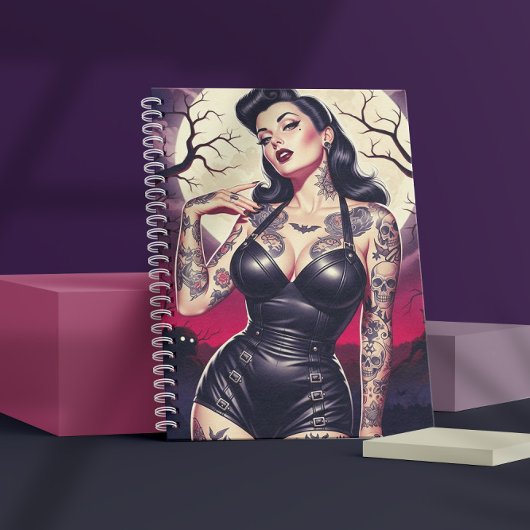Retro Gothic Girl Notizblock