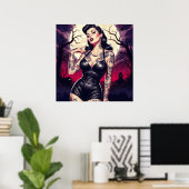Retro Gothic Girl Poster (Heimbüro)