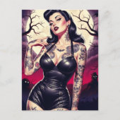 Retro Gothic Girl Postkarte (Vorderseite)