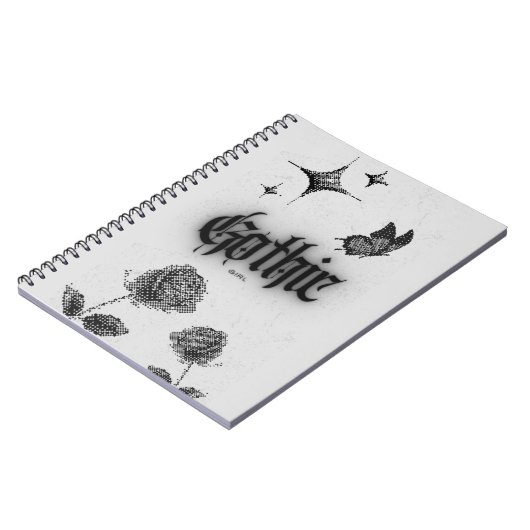 Retro Gothic Notebook - Dark Aesthetic Journal Notizblock (Linke Seite)