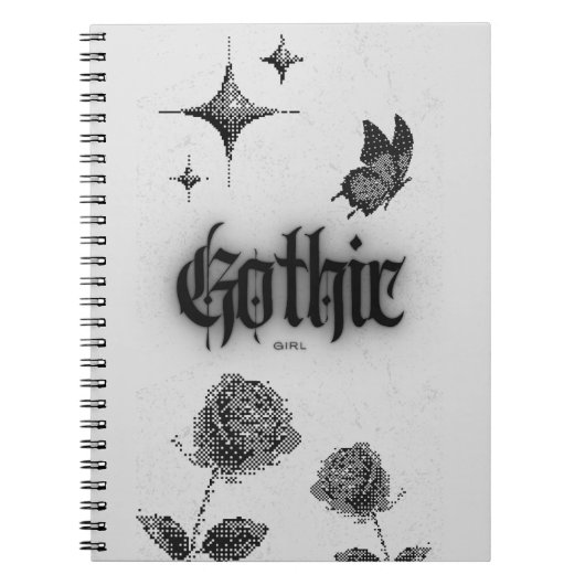 Retro Gothic Notebook - Dark Aesthetic Journal Notizblock (Vorderseite)