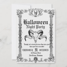 Retro Gothic Skull Dance Halloween Party