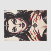 Retro Gothic Woman Seidenpapier (Vorderseite)