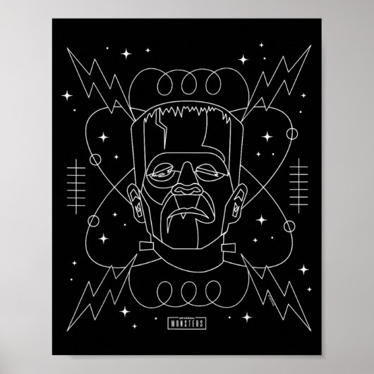 Retro-Gotik-Linienkunst Poster (Vorne)