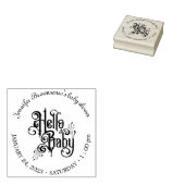 Retro-Gotisch-dunkle Hallo-Baby-Party Gummistempel (Stempel)