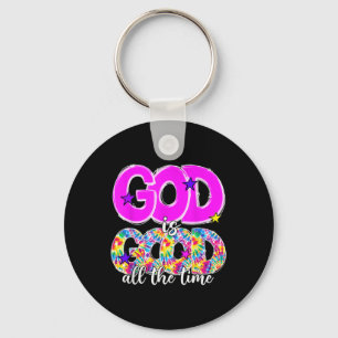 Retro Gott ist gut die ganze Zeit Anbetung christl Schlüsselanhänger