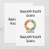 Retro Grad Class of 2026 Groovy Graduation Party Einladung (Vorne/Hinten)