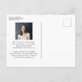 Retro Grad Class Year Streifen Foto Abschluss Ankündigungspostkarte (Rückseite)