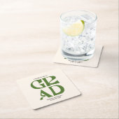 Retro Grad Rechteckiger Pappuntersetzer (Vor Ort)