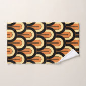 Retro Gradated Geometric Fan Pattern Badhandtuch Set (Handtuch)