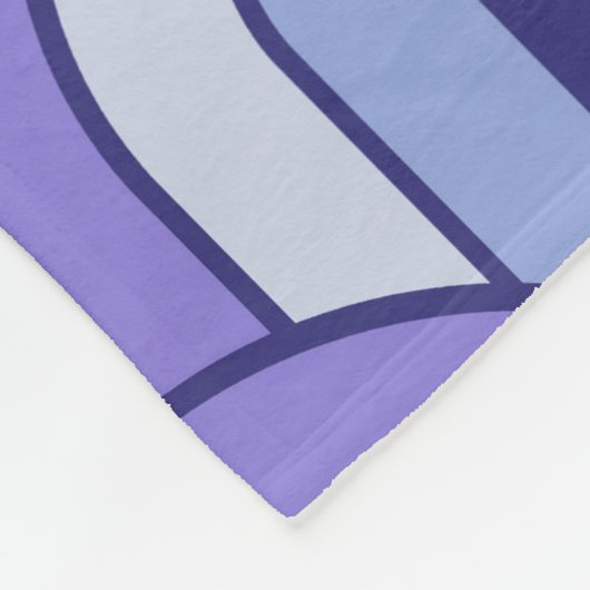 Retro Gradated Geometric Fan Pattern Fleecedecke (Ecke)