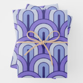 Retro Gradated Geometric Fan Pattern Geschenkpapier Set (Beispiel)