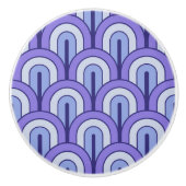 Retro Gradated Geometric Fan Pattern Keramikknauf (Vorderseite)