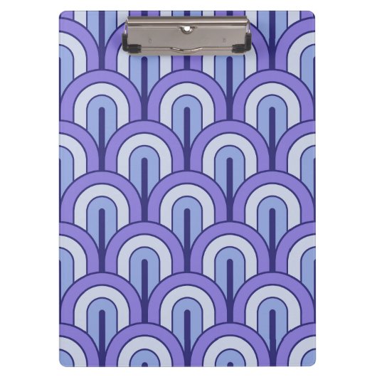 Retro Gradated Geometric Fan Pattern Klemmbrett (Vorderseite)