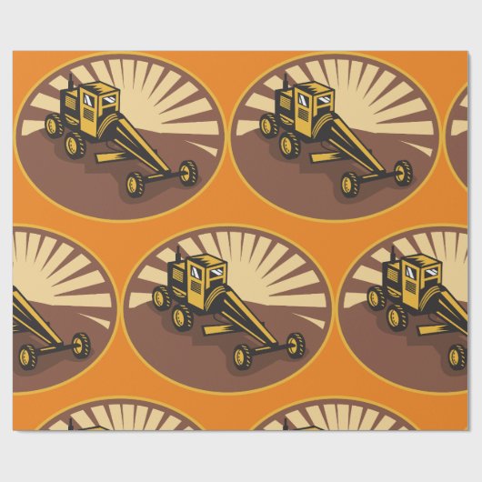 Retro Grader Geschenkpapier (Flach)