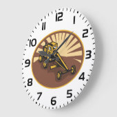 Retro Grader Große Wanduhr (Winkel)