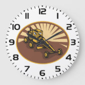 Retro Grader Große Wanduhr (Vorderseite)