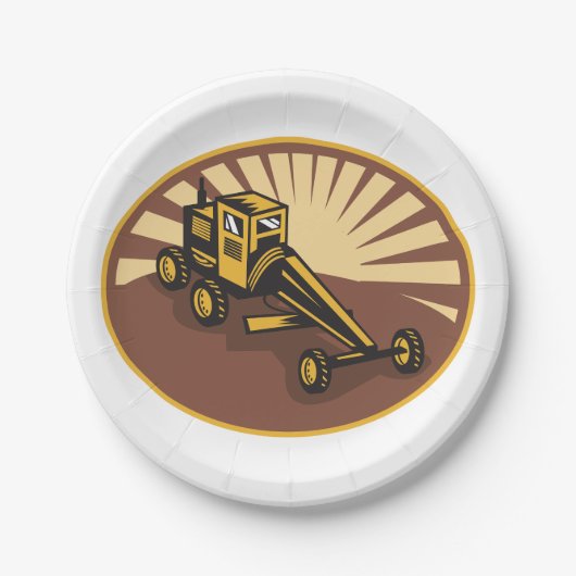 Retro Grader Pappteller (Vorderseite)