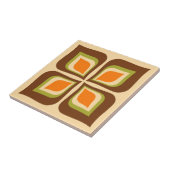 Retro Gradient Autumn Leaves Muster Fliese (Seite)