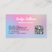 Retro-Gradient-Blasen bilden die Visitenkarte (Rückseite)