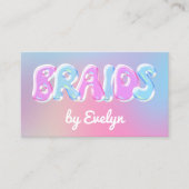 Retro Gradient Bubbles Brackets Business Card Visitenkarte (Vorderseite)