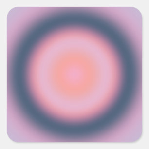 Retro Gradient Lavendel Lila Flieder Abstrakt Aura Quadratischer Aufkleber