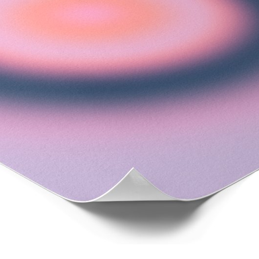 Retro Gradient Lavendel Lila Lilac Abstrakt Aura Poster (Ecke)