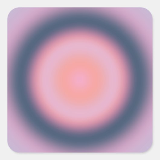 Retro Gradient Lavendel Lila Lilac Abstrakt Aura Quadratischer Aufkleber (Vorderseite)