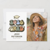 Retro Graduate Foto Abschluss Ankündigung (Vorderseite)