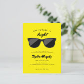 Retro Graduation Party Future is Bright Postcard Postkarte (Stehend Vorderseite)