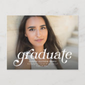 Retro-Graduierte Einladung Abschluss Postkarte (Vorderseite)