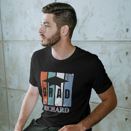 Retro-Graduiertenkappenjunge Nostalgie T-Shirt