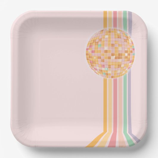 Retro Graduierungsparty Pappteller (Vorderseite)