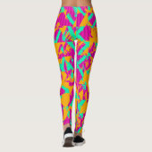 Retro Graffiti Clash Leggings - 80er Neon Street S (Rückseite)