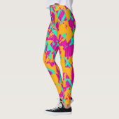 Retro Graffiti Clash Leggings - 80er Neon Street S (Links)