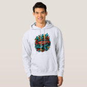 Retro-Graffiti-Stimmung Hoodie (Vorne ganz)
