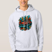Retro-Graffiti-Stimmung Hoodie (Vorderseite)
