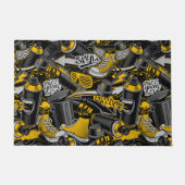 Retro Graffiti Urban Street Pattern Fußmatte (Vorderseite)