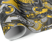 Retro Graffiti Urban Street Pattern Geschenkpapier (Rolleneckpunkt)