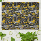 Retro Graffiti Urban Street Pattern Geschirrtuch (Gefaltet)