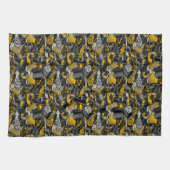 Retro Graffiti Urban Street Pattern Geschirrtuch (Horizontal)