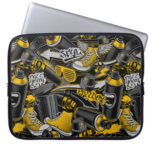 Retro Graffiti Urban Street Pattern Laptopschutzhülle