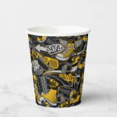 Retro Graffiti Urban Street Pattern Pappbecher (Links)