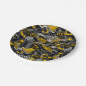 Retro Graffiti Urban Street Pattern Pappteller (Schrägansicht)