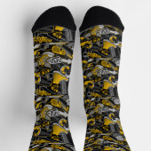 Retro Graffiti Urban Street Pattern Socken (Oben)